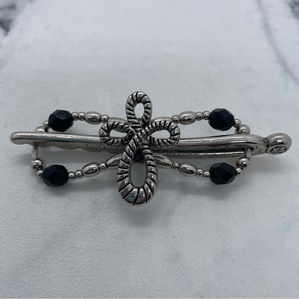 Lilla Rose Rope Celtic Cross Silver Flexi Hair Clip XS